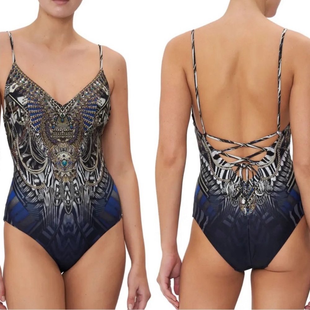 Camilla Knights of the Wild Navy One Piece Swimsuit